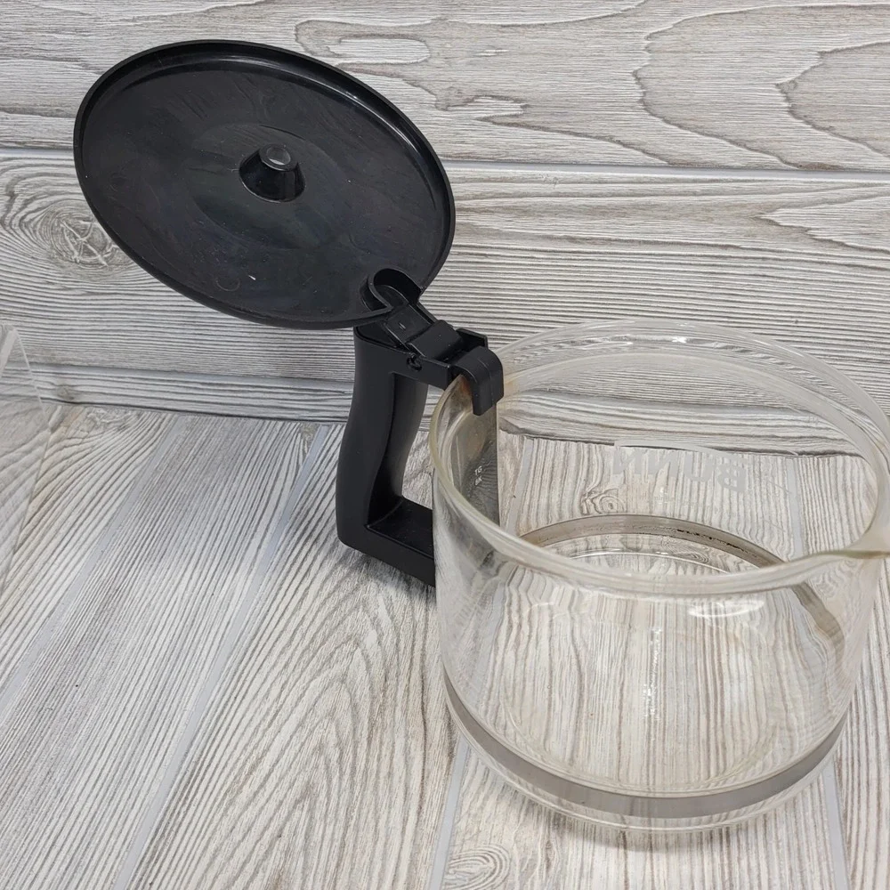 BUNN Coffee Maker Carafe Pot 10 Cup Replacement Glass Decanter Black Flip Lid‎